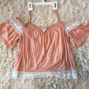 Peach colored women’s top